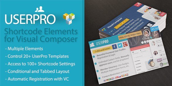 UserPro Shortcode Elements for Visual Composer