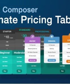 Visual Composer Ultimate Pricing Tables Add-on