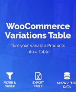 WooCommerce Variations Table