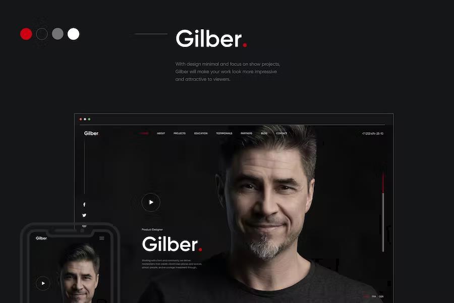 gilber-personal-cv-resume-wordpress-theme.jpg Gilber – Personal CV Resume WordPress Theme