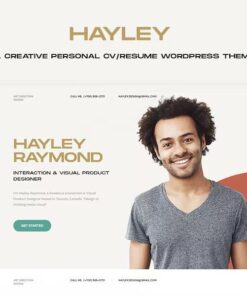 Hayley – Personal CV Resume WordPress Theme
