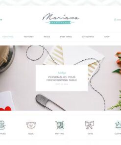 Melania – Handmade Blog & Crafts Shop Artistic WordPress Theme